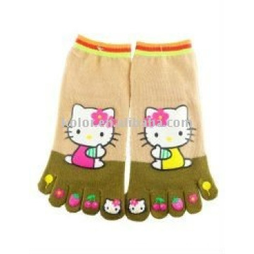 Children's cotton toe socks